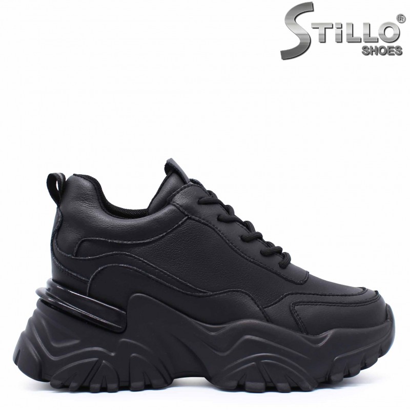 Sneakers de dama pe talpa aspra din piele naturala – 38715