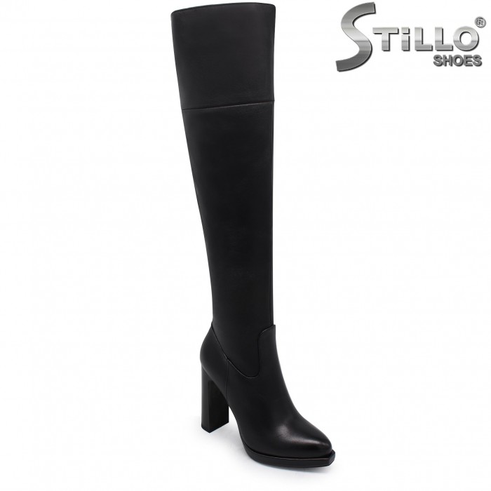 Cizme de dama cu toc inalt din piele naturala – 40325 Cizme de dama cu toc inalt din piele naturala – 40325