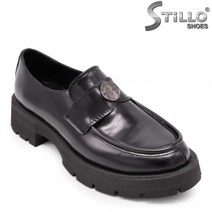 Pantofi de toamna din piele naturala cu decoratie – 42802