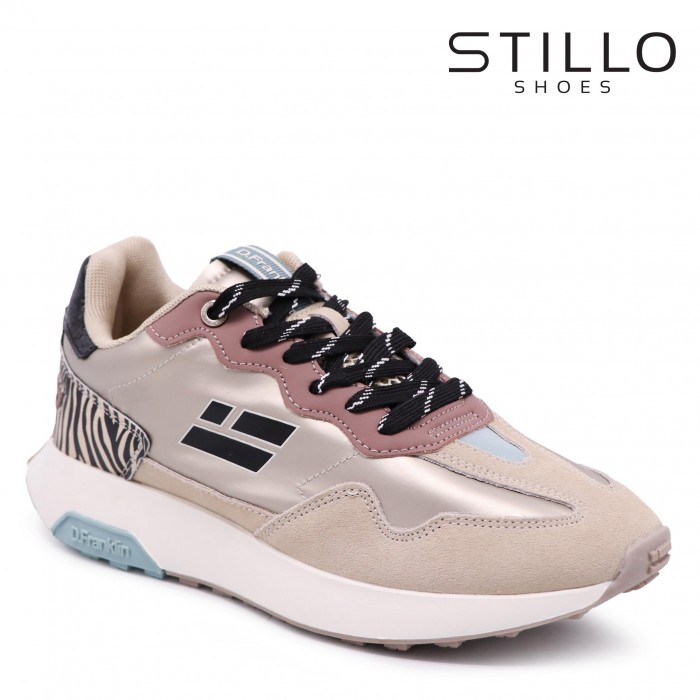 D. Franlkin sneakerși de damă din velur bej și saten – 45556