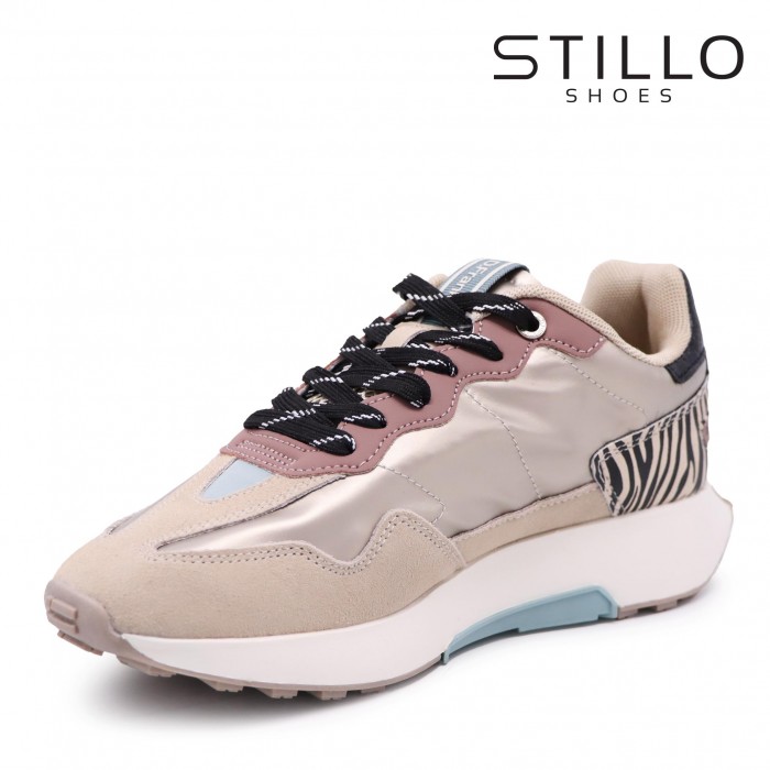 D. Franlkin sneakerși de damă din velur bej și saten – 45556