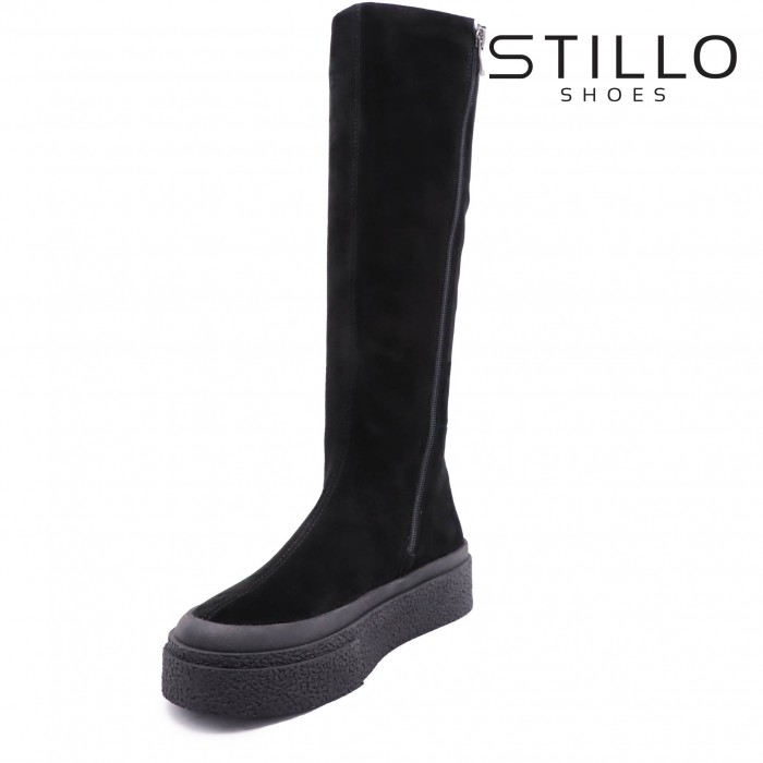 Cizme din piele intoarsa naturala cu talpa sport – 45810 Cizme din piele intoarsa naturala cu talpa sport – 45810