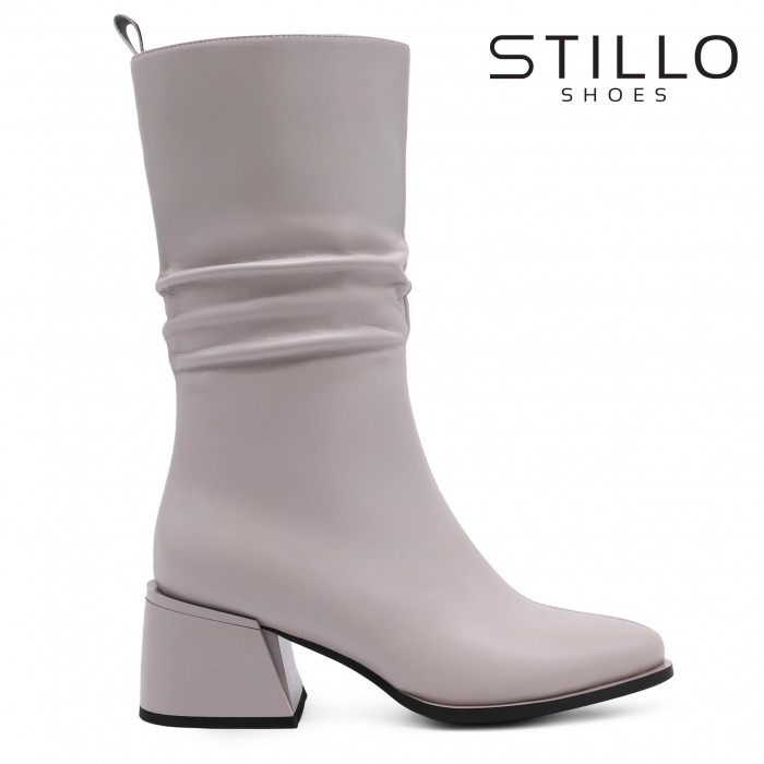 Botine dama gri pentru gamba groasa – 46057