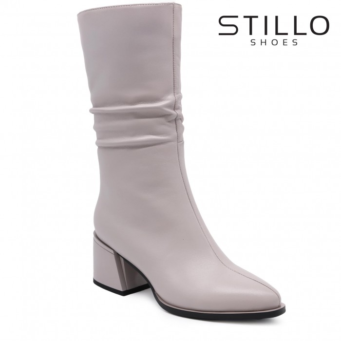 Botine dama gri pentru gamba groasa – 46057