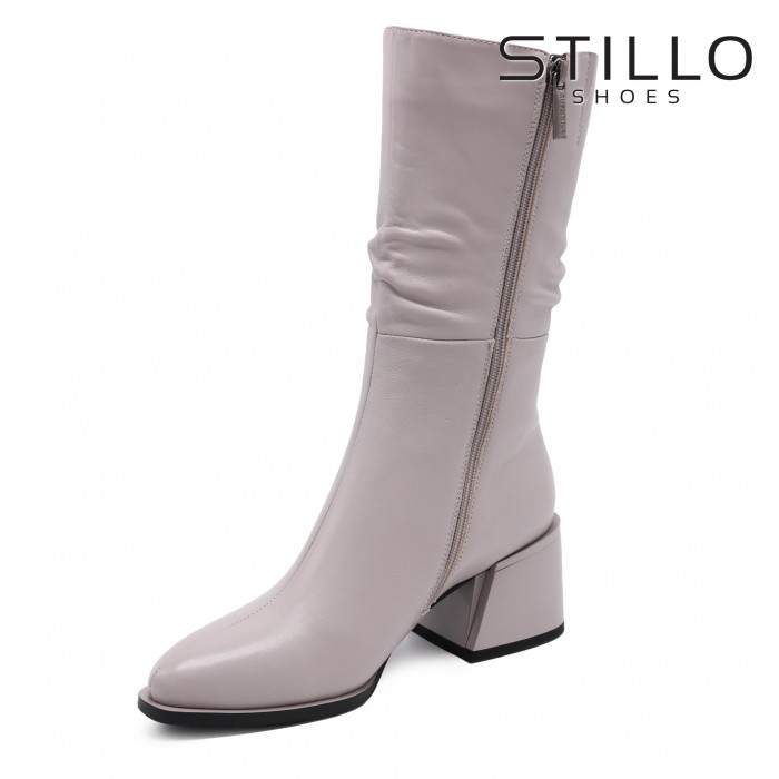 Botine dama gri pentru gamba groasa – 46057