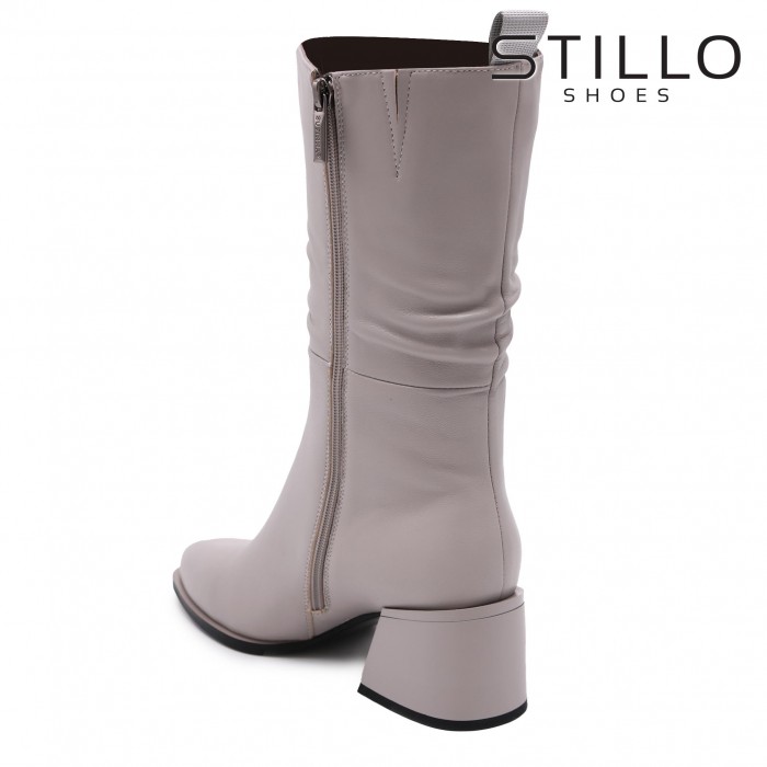 Botine dama gri pentru gamba groasa – 46057