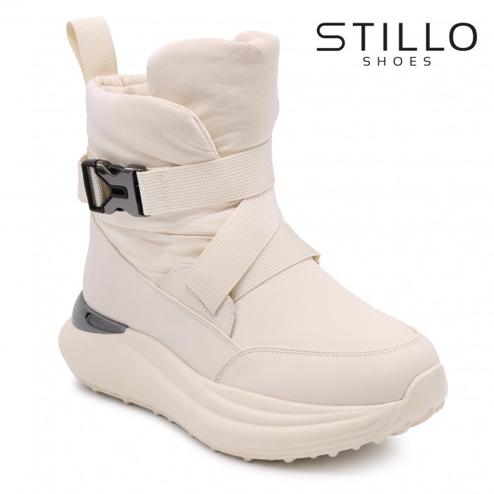 Apres-ski bej călduroase pe o talpă sneaker – 46076