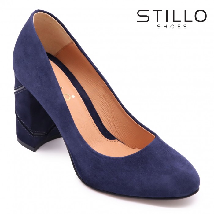 Pantofi de dama albastru inchis cu toc inalt- 47014 Pantofi de dama albastru inchis cu toc inalt- 47014