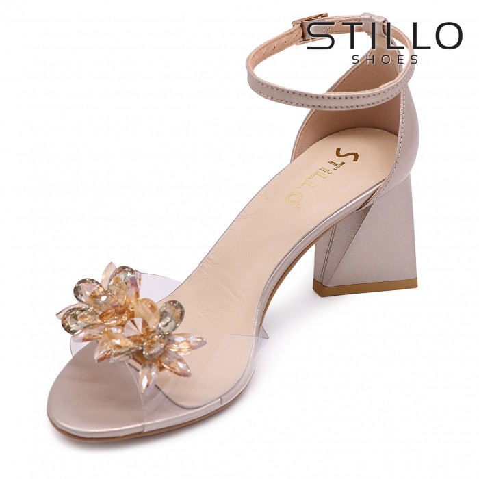 Sandale de dama decorate cu flori - 47142 Sandale de dama decorate cu flori - 47142