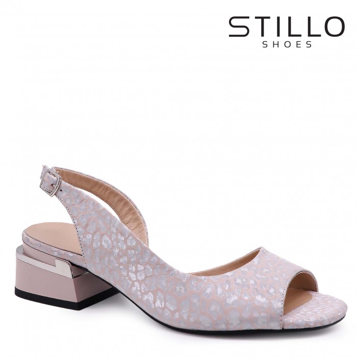 Sandale roz cu imprimeu leopard - 47383