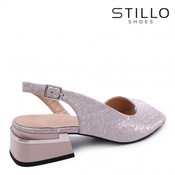Sandale roz cu imprimeu leopard - 47383
