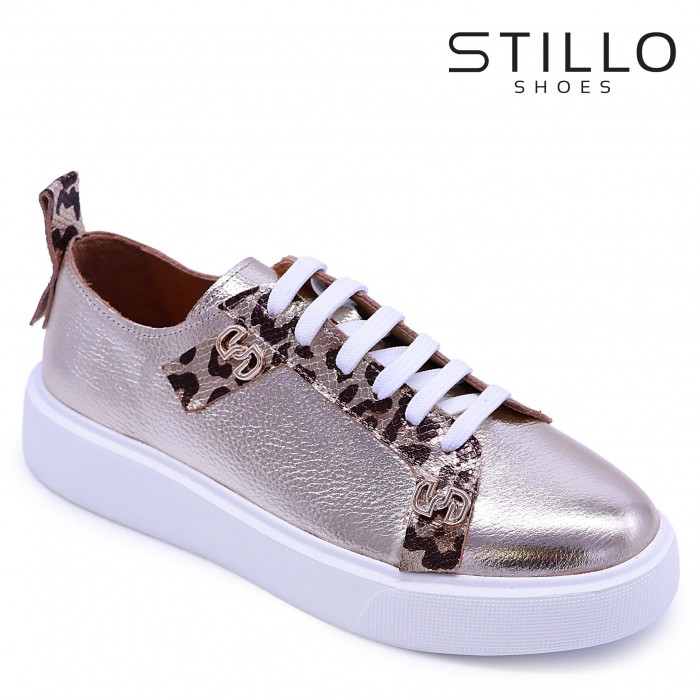 Teniși aurii cu accent de leopard - 47410
