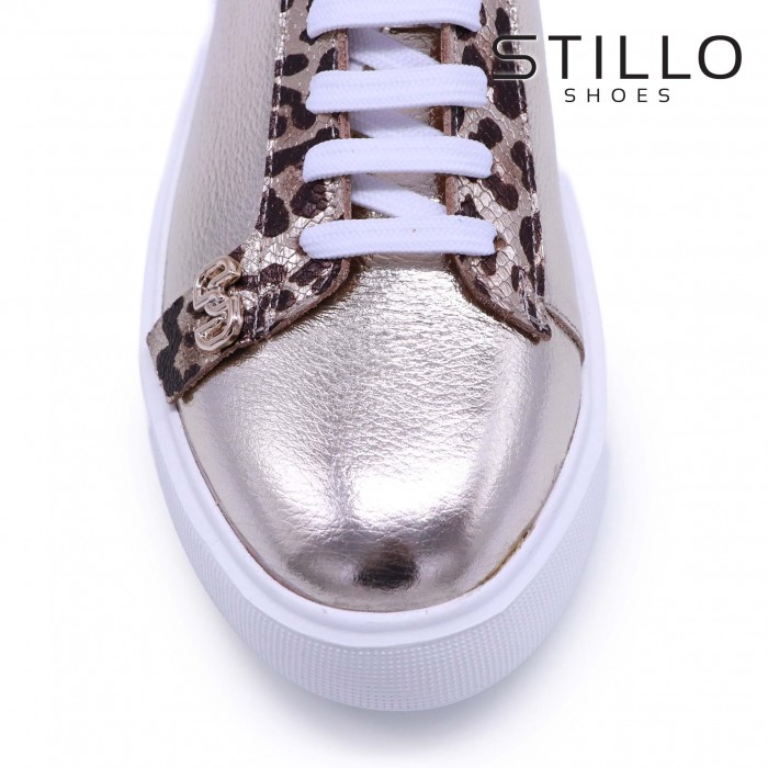 Teniși aurii cu accent de leopard - 47410
