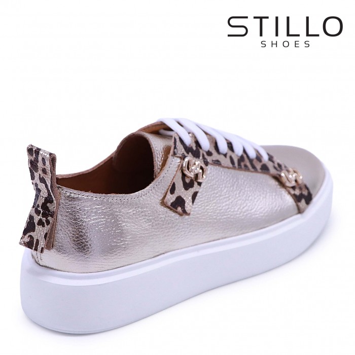 Teniși aurii cu accent de leopard - 47410
