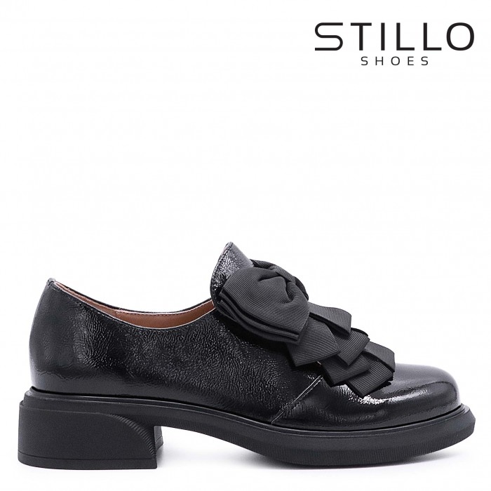 Pantofi dama cu toc jos și papion - 48359 Pantofi dama cu toc jos și papion - 48359