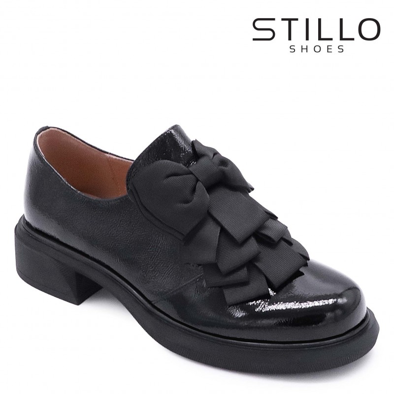 Pantofi  dama cu toc jos și papion - 48359