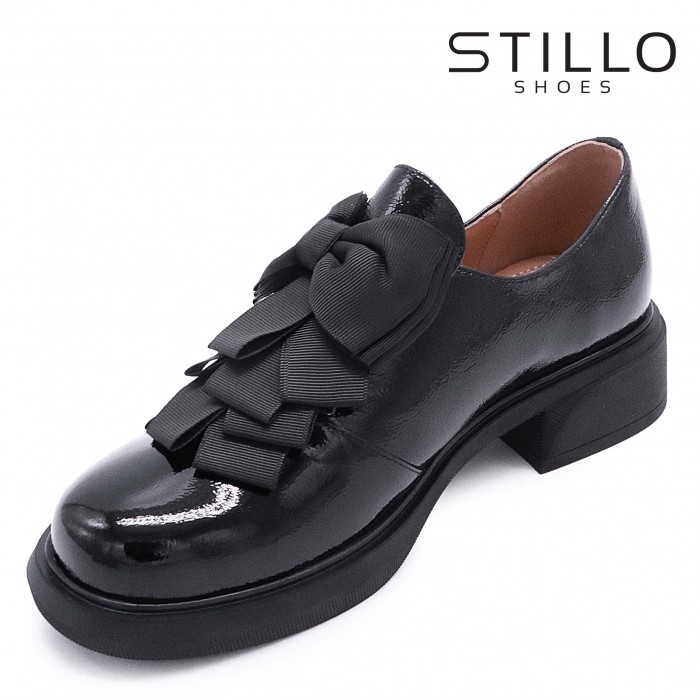 Pantofi dama cu toc jos și papion - 48359 Pantofi dama cu toc jos și papion - 48359
