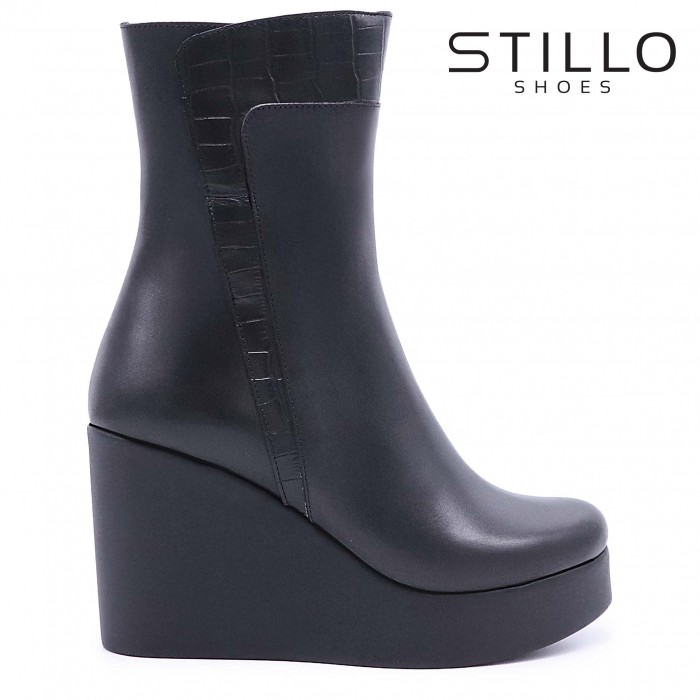 Ghete din piele naturală cu platformă înaltă – 48825