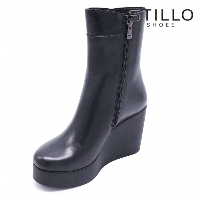 Ghete din piele naturală cu platformă înaltă – 48825