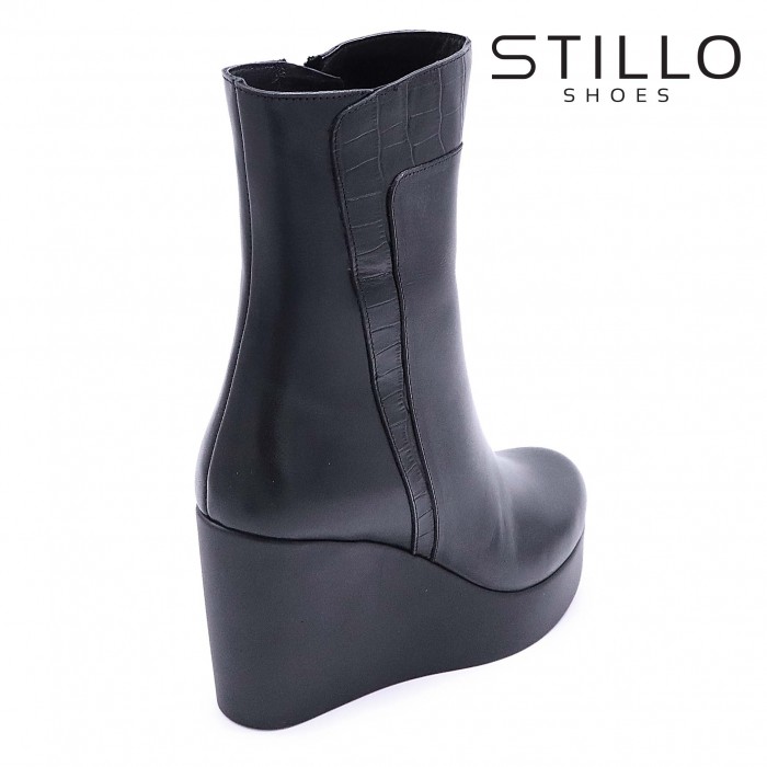 Ghete din piele naturală cu platformă înaltă – 48825