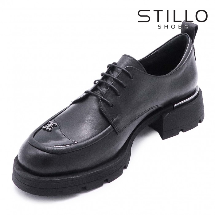 Pantofi dama stil grunge cu șireturi - 49098 Pantofi dama stil grunge cu șireturi - 49098
