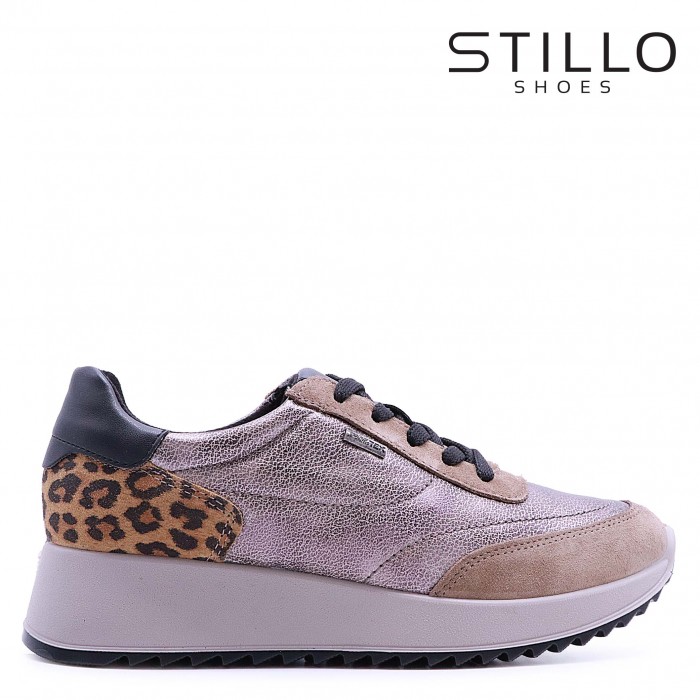 Sneakers de damă în culorile bronz și maro - 49196