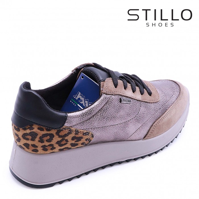 Sneakers de damă în culorile bronz și maro - 49196