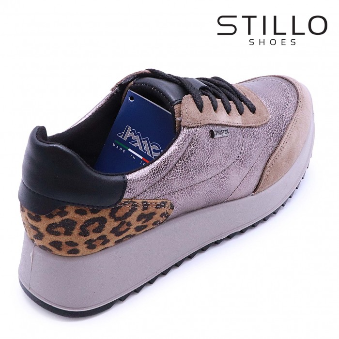 Sneakers de damă în culorile bronz și maro - 49196