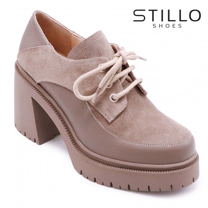 Pantofi eleganți pentru femei  de culoarea cappuccino  - 49303