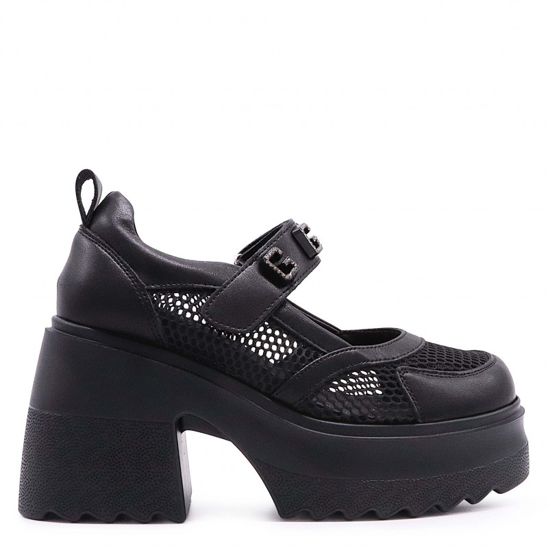 Pantofi de vară pentru femei cu toc și platformă - 49329