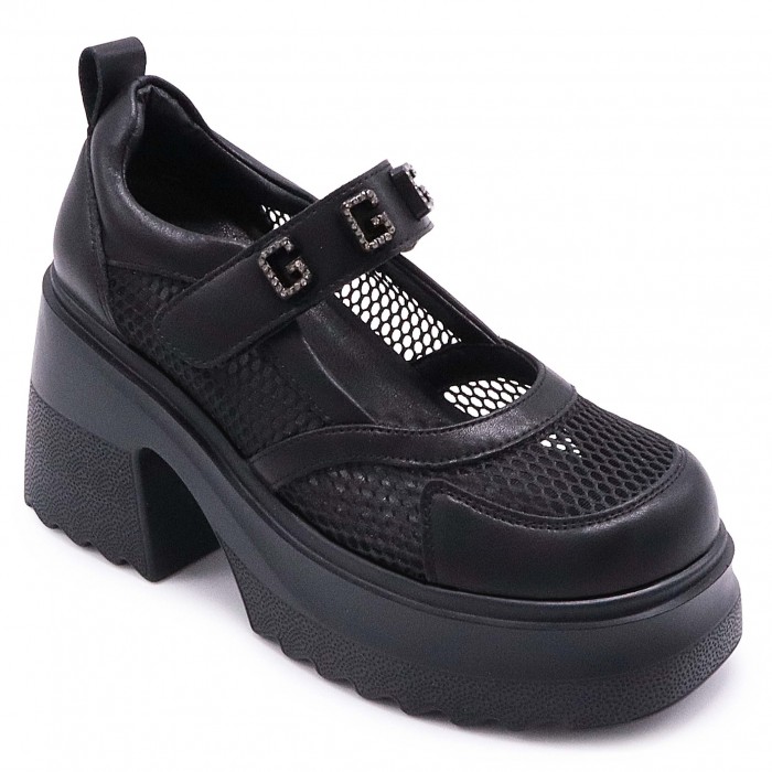 Pantofi de vară pentru femei cu toc și platformă - 49329