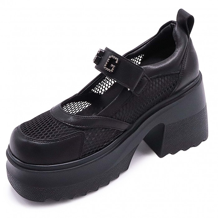 Pantofi de vară pentru femei cu toc și platformă - 49329