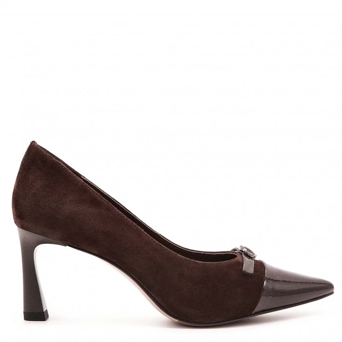 Pantofi eleganți în culoarea maro închis - 49435