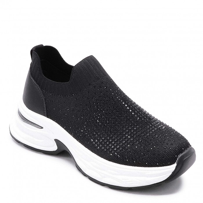 Sneakers dama din material textil cu pietricele - 49540 Sneakers dama din material textil cu pietricele - 49540