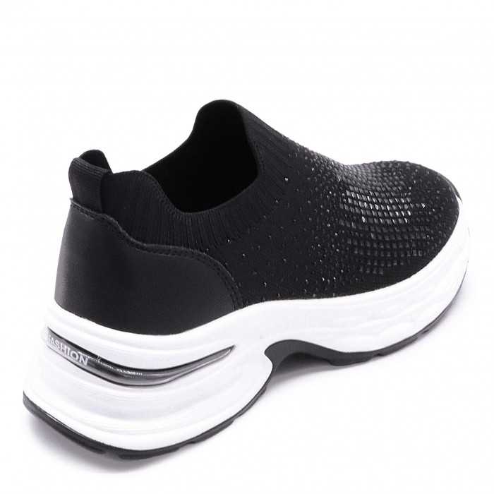 Sneakers dama din material textil cu pietricele - 49540 Sneakers dama din material textil cu pietricele - 49540