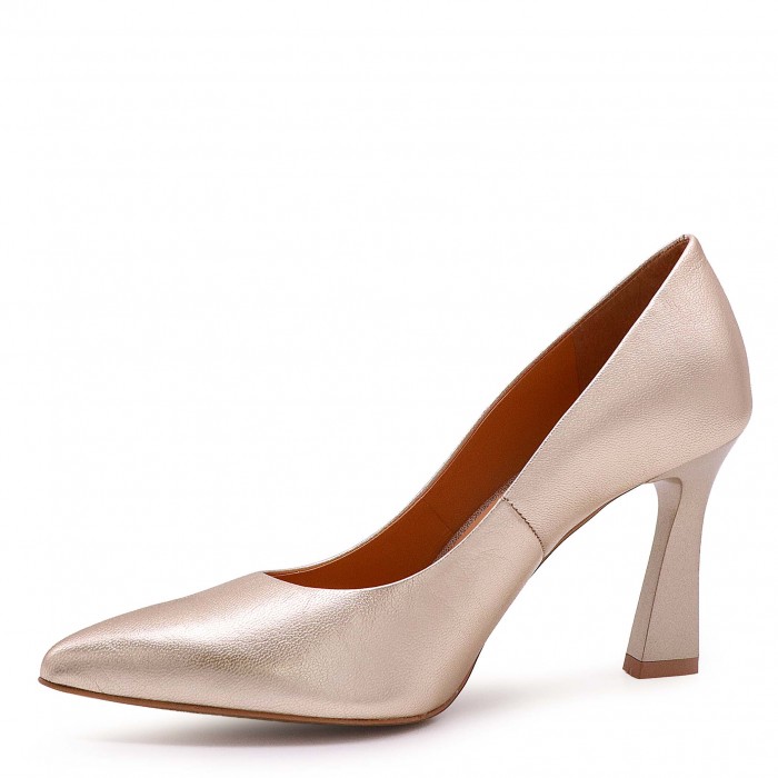 Pantofi eleganți cu toc înalt, aurii - 49802 Pantofi eleganți cu toc înalt, aurii - 49802