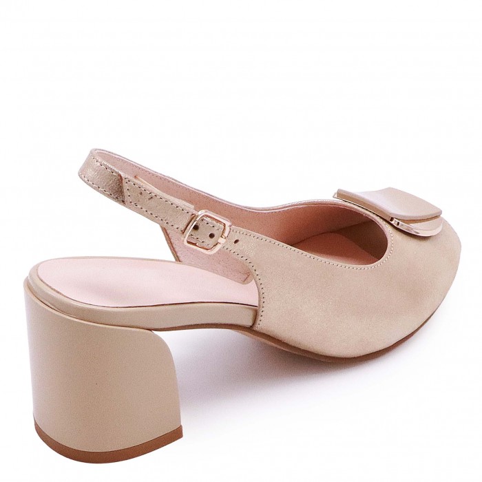 Sandale aurii din piele naturală cu cataramă – 49917 Sandale aurii din piele naturală cu cataramă – 49917