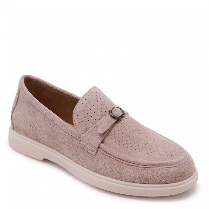 Mocasini bej din piele întoarsă – 50148 Mocasini bej din piele întoarsă – 50148