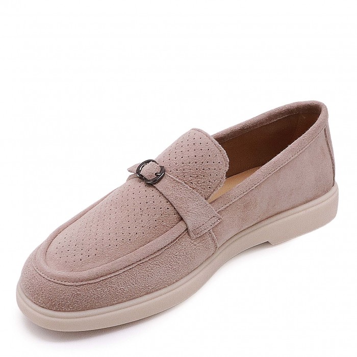 Mocasini bej din piele întoarsă – 50148 Mocasini bej din piele întoarsă – 50148