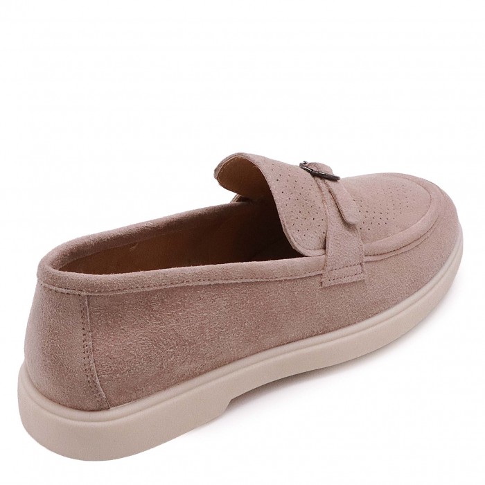 Mocasini bej din piele întoarsă – 50148 Mocasini bej din piele întoarsă – 50148