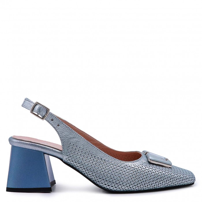 Pantofi decupati albastru perlat – 50169