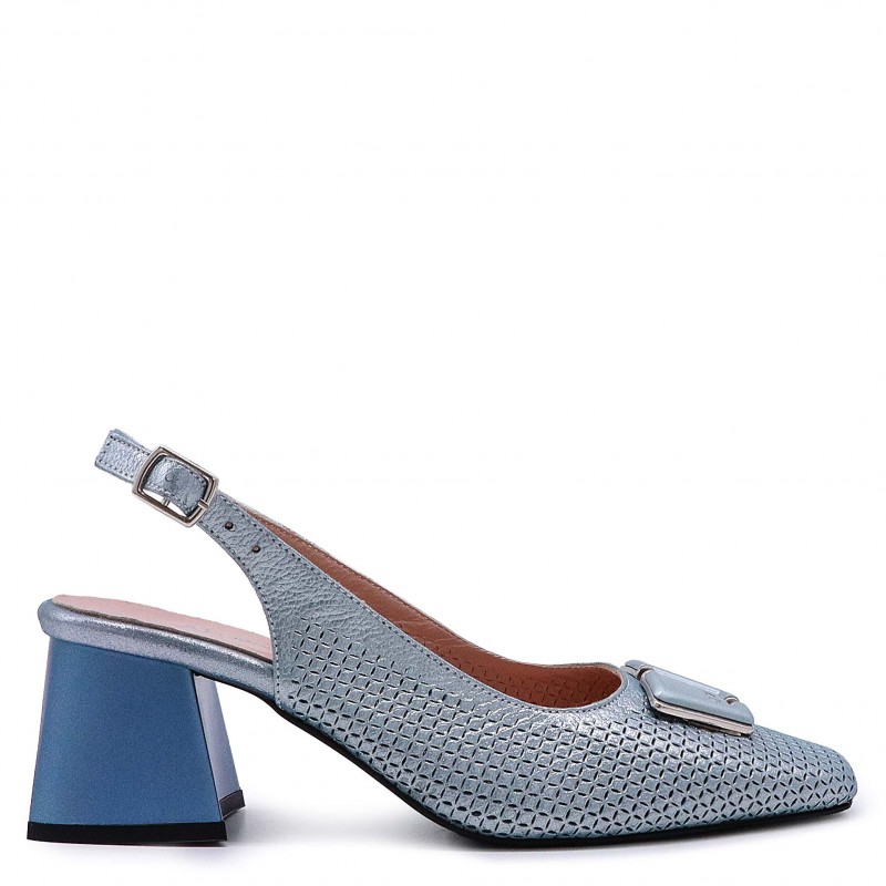 Pantofi decupati albastru perlat – 50169