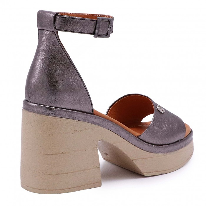Sandale din bronz cu toc stabil - 50280