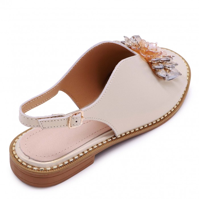 Sandale de damă cu pietre colorate - 50306
