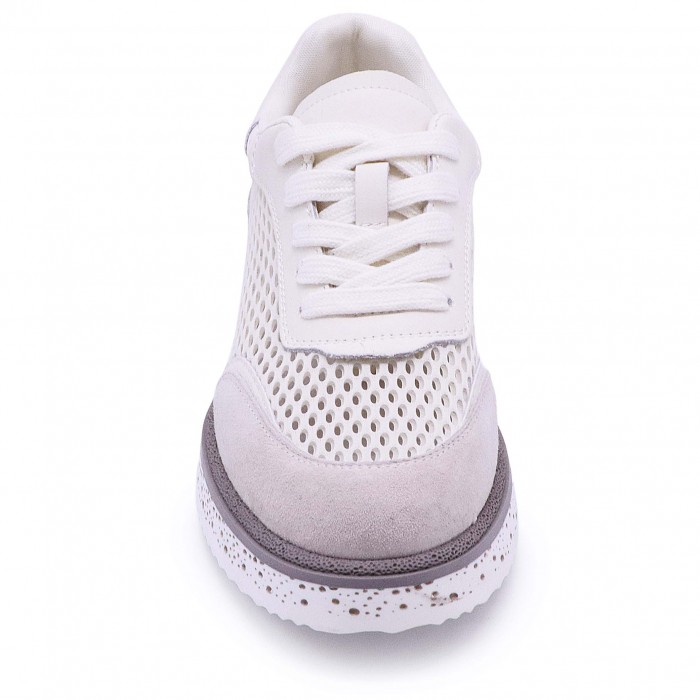 Pantofi sport de vară din piele naturală cu plasă - 50369