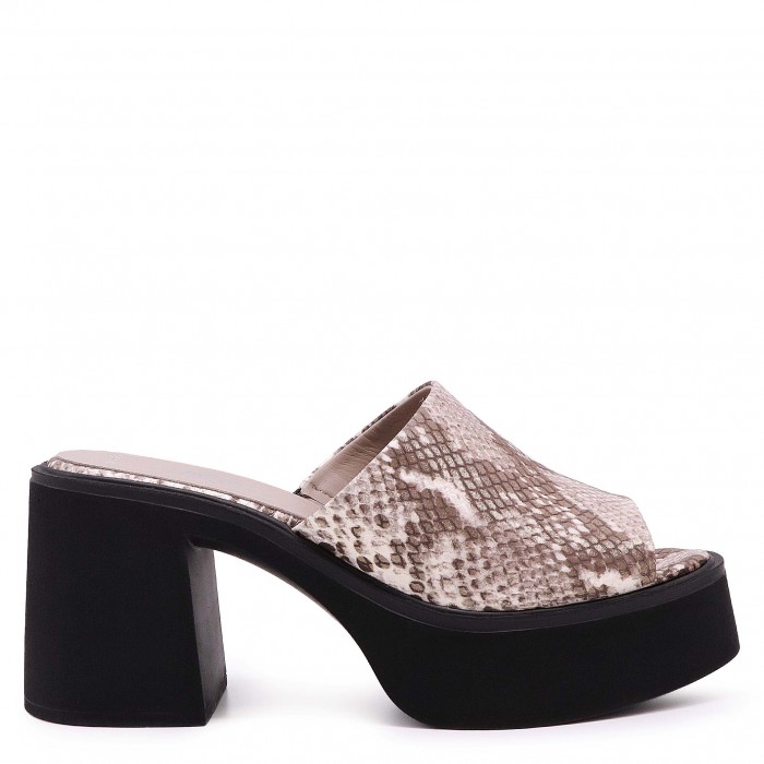 Papuci eleganți pentru femei cu imprimeu tip șarpe- 50488 Papuci eleganți pentru femei cu imprimeu tip șarpe- 50488