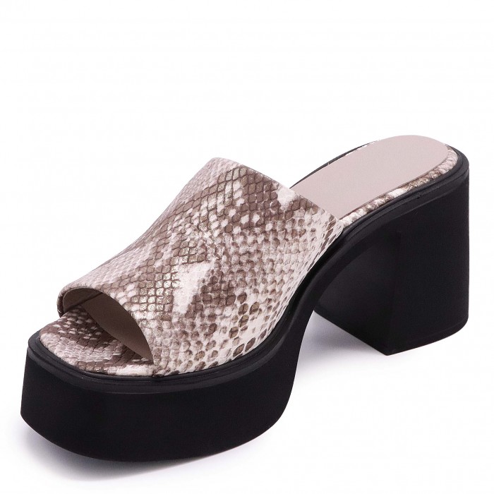Papuci eleganți pentru femei cu imprimeu tip șarpe- 50488 Papuci eleganți pentru femei cu imprimeu tip șarpe- 50488