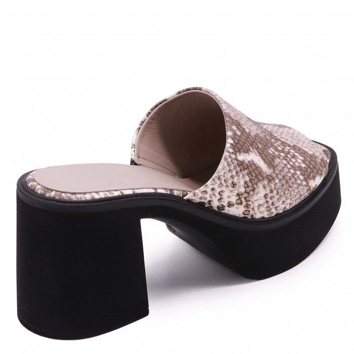 Papuci eleganți pentru femei cu imprimeu tip șarpe- 50488 Papuci eleganți pentru femei cu imprimeu tip șarpe- 50488