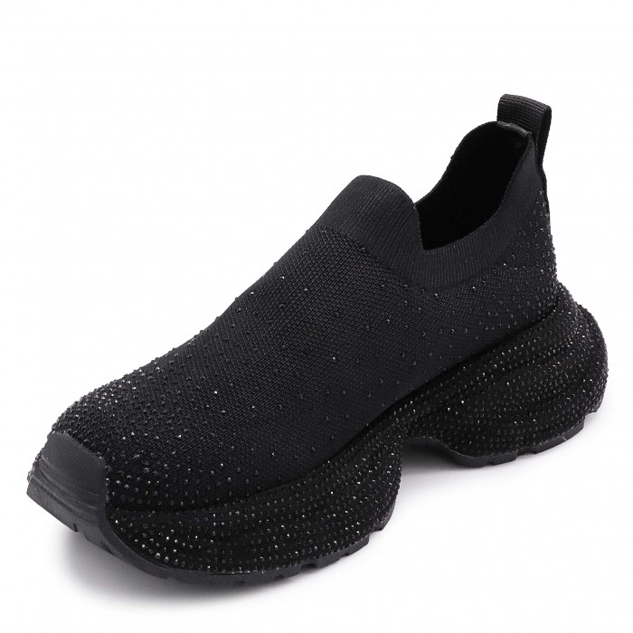 Teniși din material textil pentru femei cu pietricele- 50524