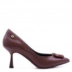 Pantofi italieni de damă  de  culoarea vișinie – 50673